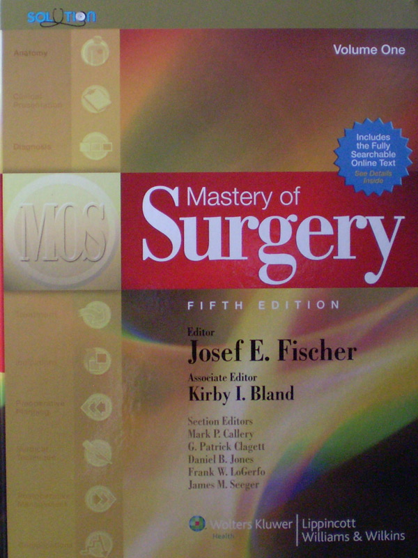 Libro: Mastery of Surgery 2 Vol. Set 5th. Edition Autor: Josef E. Fischer